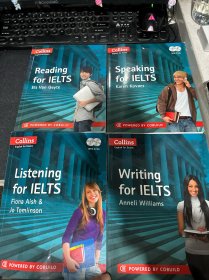 Collins English for Exams：Reading for IELTS 、Writing for IELTS、Speaking for IELTS、Listening for IELTS 4本 英文原版 附有4张盘