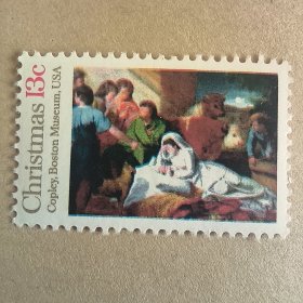USA112美国邮票 1976年 圣诞节 人物 新 1全
