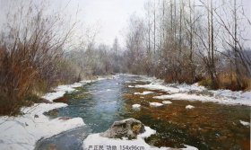 朝鲜画家严正民-功勋艺术家.油画作品156x95cm