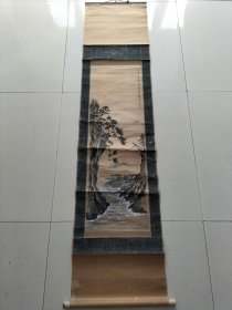 回流精品原装原裱井西居士祁崑山水画