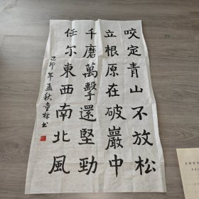 贵州书法家 童林 书法 实物图 品如图 按图发货 货号69-2 尺寸如图。自鉴
