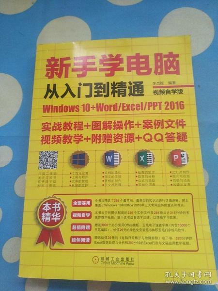 新手学电脑从入门到精通：Windows10+Word/Excel/PPT 2016（视频自学版）