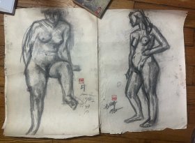 上海前卫画家  王骁军   八十年代，大张素描一共七张