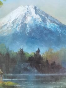 富士山老油画！