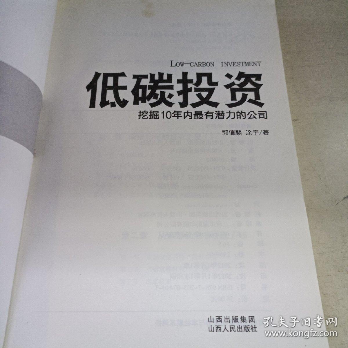 低碳投资：挖掘10年内最有潜力的公司