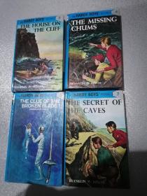 The House of  the Cliff ,the Missing Chums ,the secret of the caves ,the clue of the broken blade 4册合售 英文原版精装