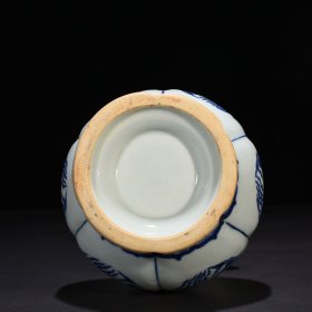 明宣德青花团凤纹石榴尊22*15厘米 1500