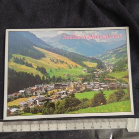 F1102外国实寄明信片奥地利1997年 手写外语问侯书信 旅游风光 乡村风景 萨尔巴赫-欣格莱姆 如图