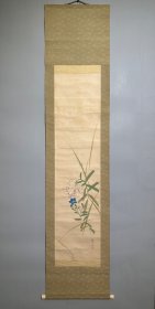 日本名家绘画：木村武山《百合桔梗图》（保真）