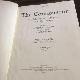 The connoisseur  July - December , 1931  鉴赏家 1931年七月-十二月