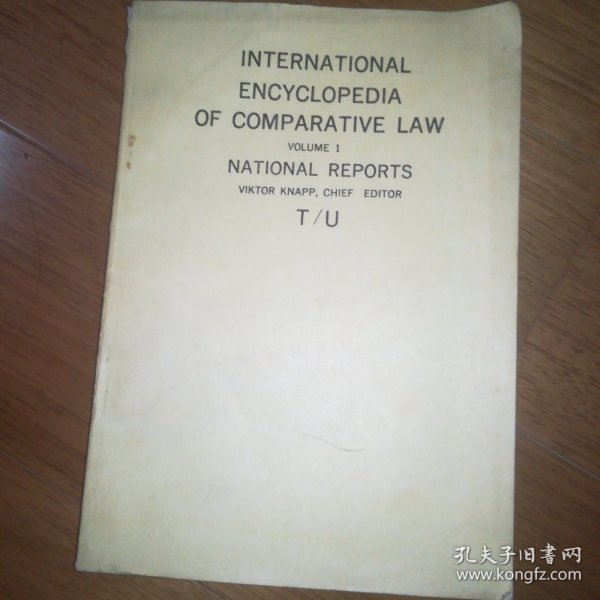 INTERNATIONAL ENCYCLOPEDIA OF COMPARATIVE LAW VOLUME 1