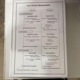 les trois humanites