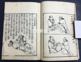 《按腹图解》1册全，和刻本，文政10年，1827年版，中医汉医导引疗法，腹部按压按摩疗法稀见著作，内分家法导引三术图解，伏人疗术图解，家法按腹十三术图解，小儿按腹图解，孕妇按腹图解，自行按腹图解，收神术，归元术等部分，并含大量精美木版插图等，画工为村田嘉言。