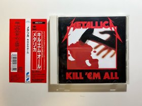 Metallica - Kill ‘EM All，CD，92年日版，金属乐队，带侧标，外壳磨痕，盘面轻微痕迹