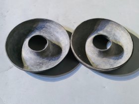 古玩旧藏白锡朝珠盒