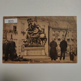 B23 北京古观象台仪器在波茨坦宫橘宫 1914年实寄片 比利时明信片