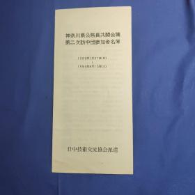 日中技术交流协会访中团名单