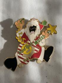 美国发货Hard Rock Cafe Santa 摇滚圣诞老人硬石 徽章 Las Vegas