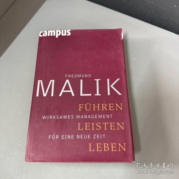 Fredmubd malik Fuhren listen leben wirksames management fur eine neue zeit德语书