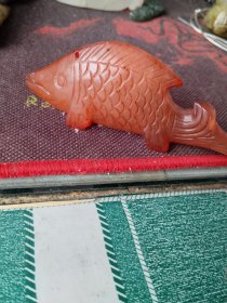 玉器红玉鳜鱼一条
