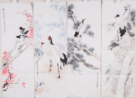 417-4张德泉《花多四屏12》