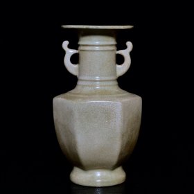 宋汝窑双耳瓶 23/13厘米