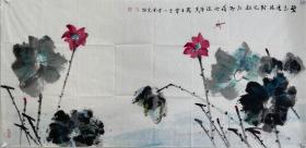 【终身保真字画，得自画家本人】刘亢137X68cm！5
        1962年生于江西定南，副教授、高级工艺美术师，中国工业设计协会会员、中国工艺美术协会会员、广东省工艺美术协会会员、广东省书法家协会会员、广东省摄影家协会会员、河源市书法家协会理事，河源市中国画学会副会长。现任河源职业技术学院教师。