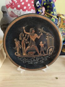 民俗老物件 埃及 神话故事 手工铜盘 摆件第四款