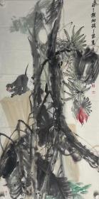 李胜彬，四尺作品
          山东临朐人，1968年3月出生，毕业于中央美院花鸟画高研班，中国美术家协会会员、山东画院高级画师，北京首都画院专职画家。