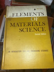 ELEMENTS OF MATERIALS SCIENCE 原版外文