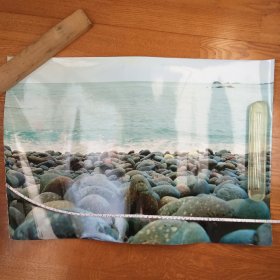 青岛海滨鹅卵石照片  现代Kudos相纸打印  尺寸大：60＊40厘米
