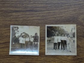 1959年于母校开平一中合影照片两张