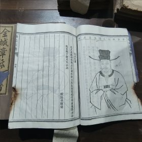 張氏宗譜四卷,清,4册,512,殘,35*27,有鋪頭，圖多。大開本,卷全。清木活字印本