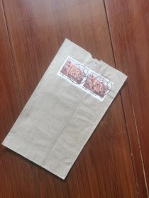贴双联文普（中共一大会址）一分半邮票，满戳、双戳且亦是牛眼戳。