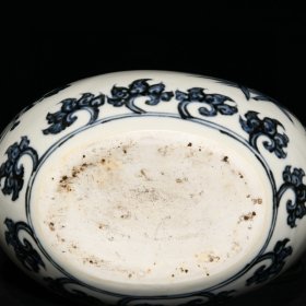 瓷器 明青花花鸟纹扁瓶，高26厘米直径20.5厘米