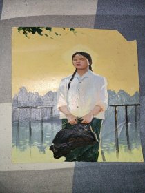 油画小品一幅(妇女)无款