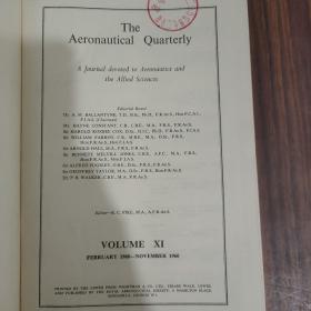 Aeronautical Quarterly(航空季刊)，五卷合售（1954年第5卷，1956年第7卷，1957年第8卷，1958年第9卷，1960年第11卷）