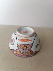 广彩开窗花开富贵小碗
