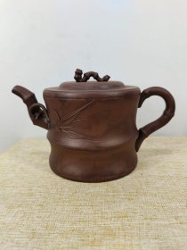 老珍藏，【朱可心】底款，老紫砂壶一把，包浆自然，保存完整