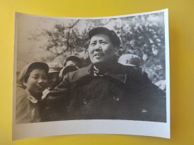 早期毛泽东主席銀盐老照片，麻面厚纸泛银