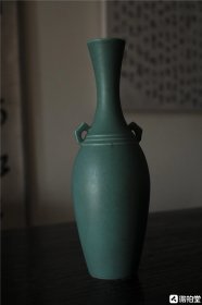 日本草云作青铜釉花瓶原共箱