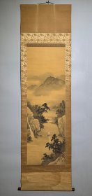 日本名家绘画：西尾广耕《江天远帆图》（保真）