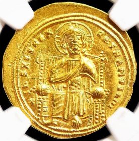 少见早年时期东罗马拜占庭帝国罗曼努斯三世金币NGC评级AU收藏
