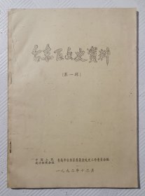 台东区文史资料：（第一辑） 打字油印本 16开本 《样板书》