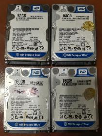 原装西部数据WD（West Digital） 1.2寸 移动硬盘 笔记本硬盘 WD1600BEVT SATA 160GB   (附送英语学习材料： 中英双语电影9部  及 小学各年级适用英语小说 电子书配音频)  物超所值， 价格是单个160G的, 若需要320G的 单价是79元， 若需要500G的 单价是99元