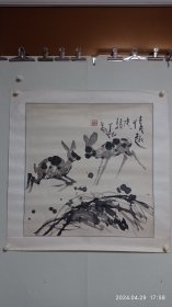 野风画派创始人张朝翔老师国画《情趣》，永久保真。2024