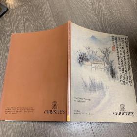 1992佳士得CHRISTIE'S New York：Fine Chinese Paintings and Calligraphy(纽约佳士得:中国画和书法)Wednesday, December 1992