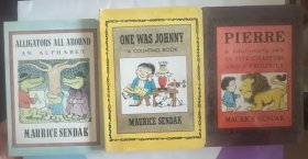 英语原版绘本 纸板书大开本 原版绘本启蒙英语Maurice Sendak三本套 Alligators All Round An Alphabet/ One was John- A counting book/ Pierre
 绝版书 廖彩杏推荐