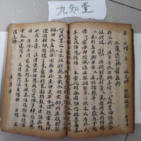 极稀见！！手抄本一册~有明确纪年：大清嘉庆十一年 丙寅（ 1806年） ~宗教清微预修寄库醮仪~ 阴阳合同牒文疏科~~济阳柯氏家族（柯焜和记），18.5X13.5cm，写60筒子页120面，好品如图，弥足珍贵！！！（提供电子件，有页码）