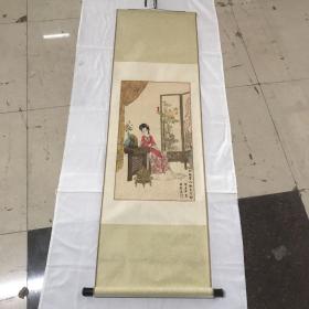红楼梦人物 秦可卿 立轴（155.5厘×46厘米）